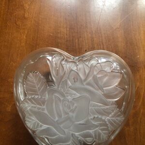 Heart-Shaped Glass Trinket Box